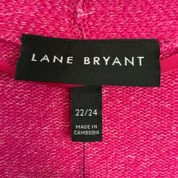 LANE BRYANT PLUS SIZE 22 24 LONG CARDIGAN COLORBLOCK SWEATER PINK RANGE‎ YELLOW - Picture 3 of 7
